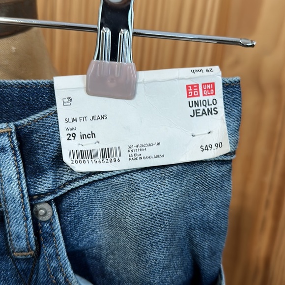 UNIQLO DENIM DISTRESSED JEAN SLIM FIT SIZE 29 NWT - Picture 4 of 12